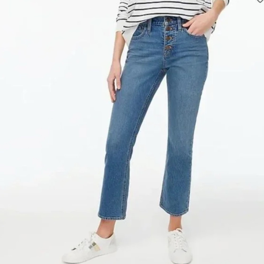 Jcrew High rise crop flare jeans